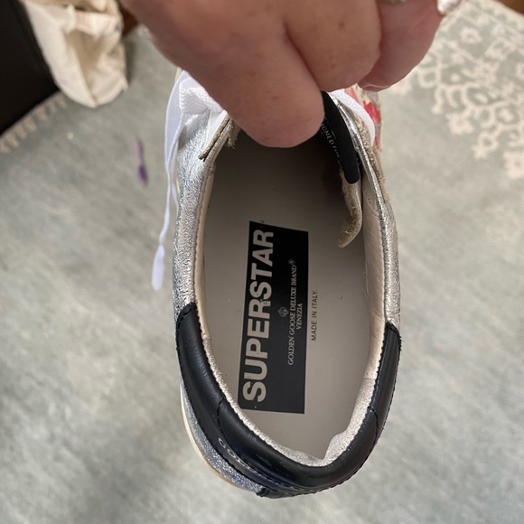 Golden goose silver metallic superstars size 40 - Picture 4 of 7